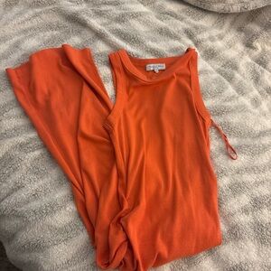 Orange maxi dress
